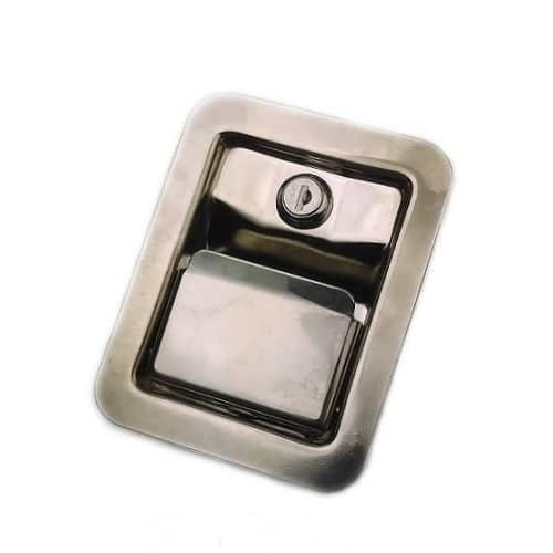 Locking Stainless Steel Polished Rotary Paddle Latch - 91268