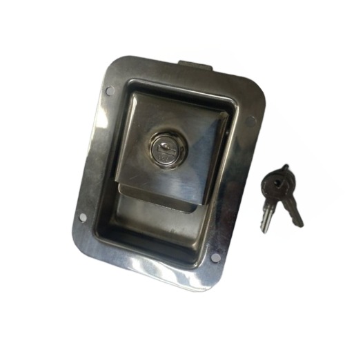 Locking Stainless Steel Polished Paddle Latch W/Mtg. Holes - 91217