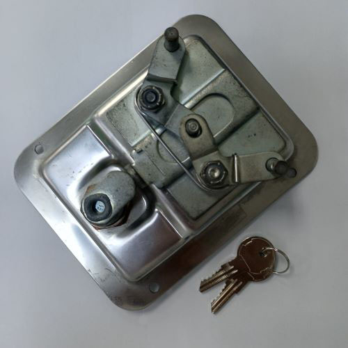 Locking Stainless Steel Polished Paddle Latch W/ Mtg. Holes - 91225