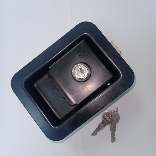 Locking Paddle Latch Steel Black Coated W/Mtg. Holes - 91209