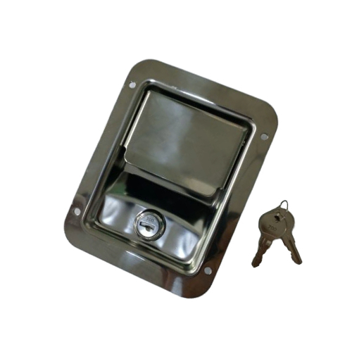 Locking Stainless Steel Polished Paddle Latch W/Mtg. Holes - 91223